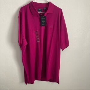 IZOD polo shirt men’s short sleeve XL silk wash cotton NWT golf tennis